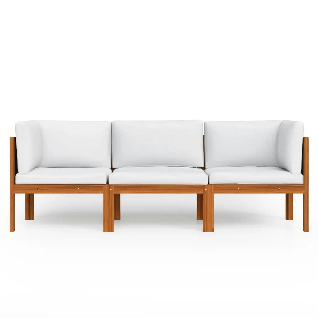 3-Seater Garden Sofa with Cushion Solid Acacia Wood 3057883