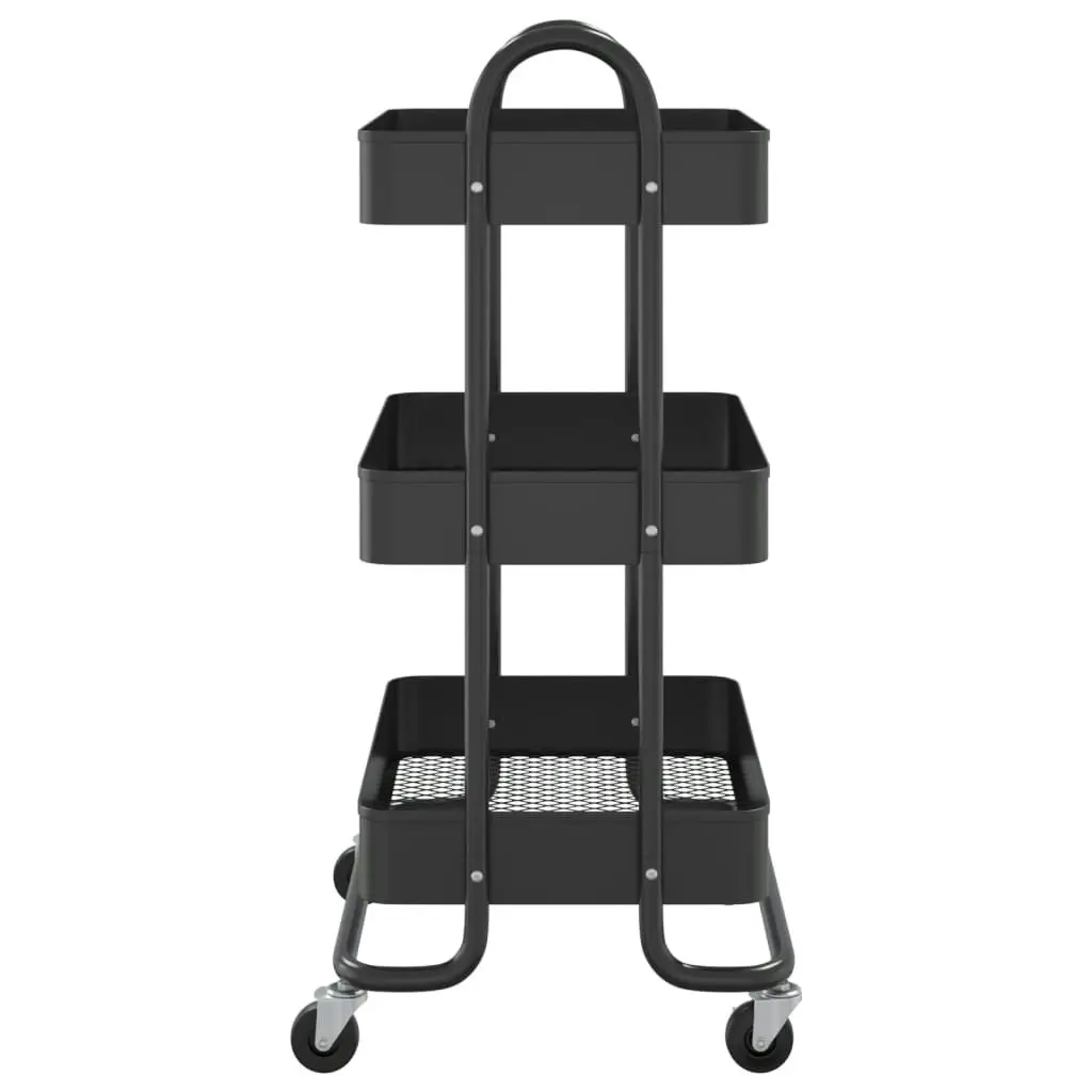 3-Tier Trolley Black 43x34x79 cm Steel 335865