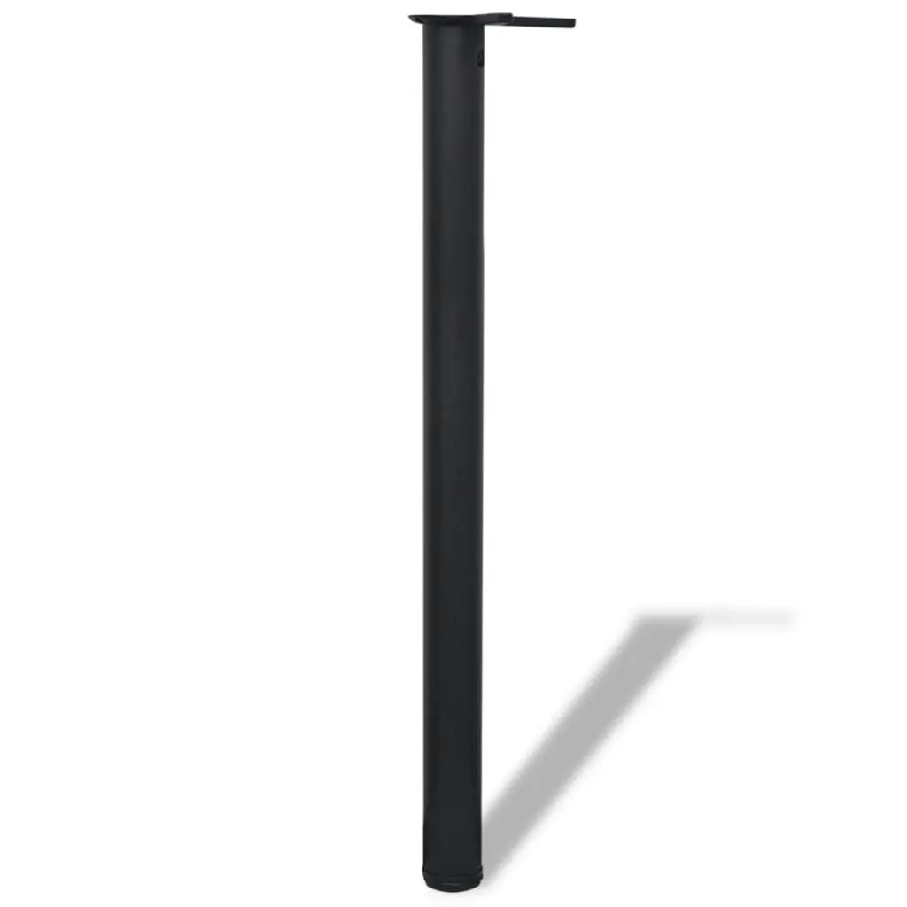 4 Height Adjustable Table Legs Black 870 mm 242140