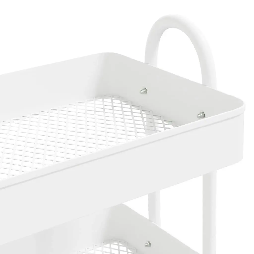 3-Tier Trolley White 43x34x79 cm Steel 335866