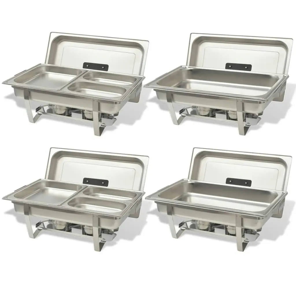 4 Piece Chafing Dish Set Stainless Steel 50530