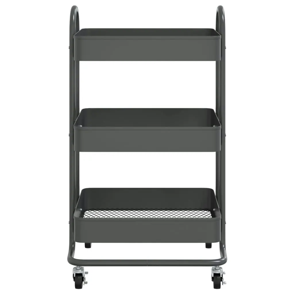 3-Tier Trolley Anthracite 43x34x79 cm Steel 335867