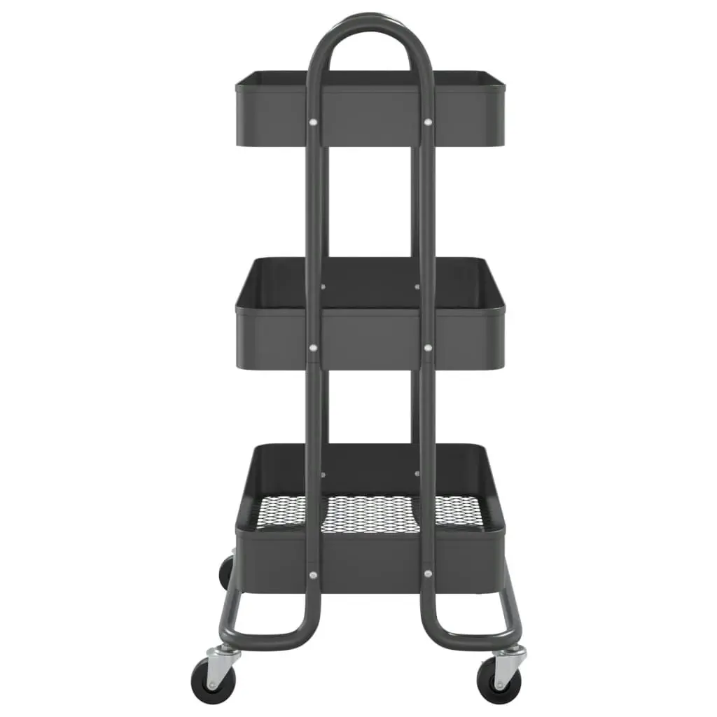 3-Tier Trolley Anthracite 43x34x79 cm Steel 335867