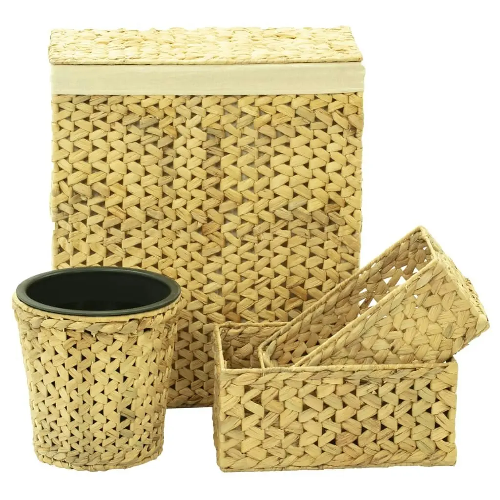 4 Piece Bathroom Set Water Hyacinth 247344