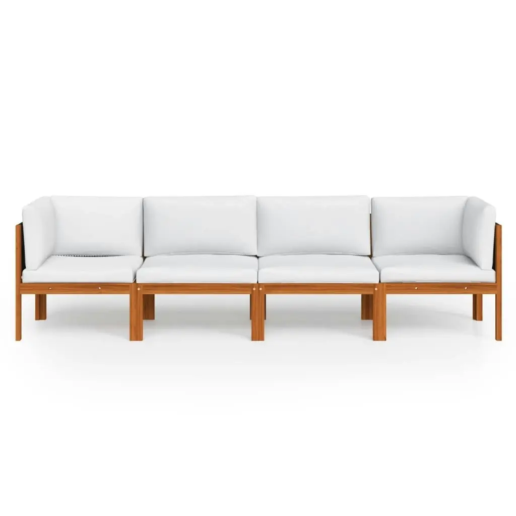 4-Seater Garden Sofa with Cushion Solid Acacia Wood 3057884