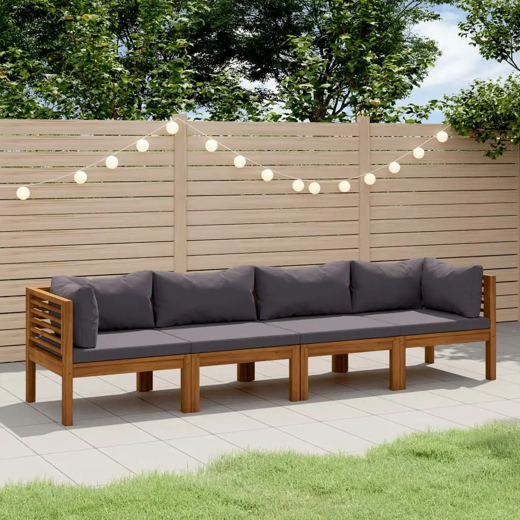 4-Seater Garden Sofa with Cushion Solid Acacia Wood 3086901