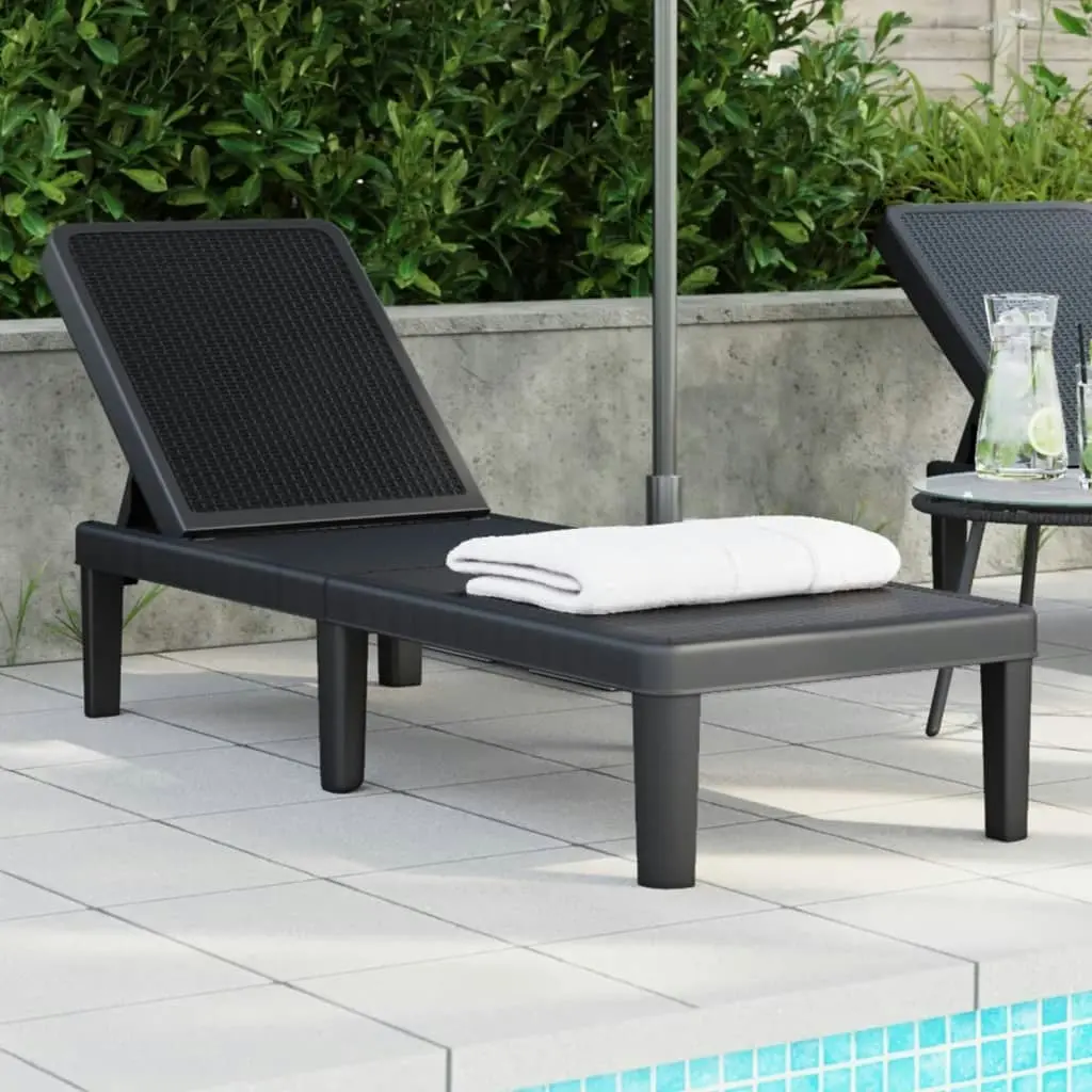 4-Way Height Adjustable Sun Lounger 155.5x57x28 cm Polypropylene 4008100