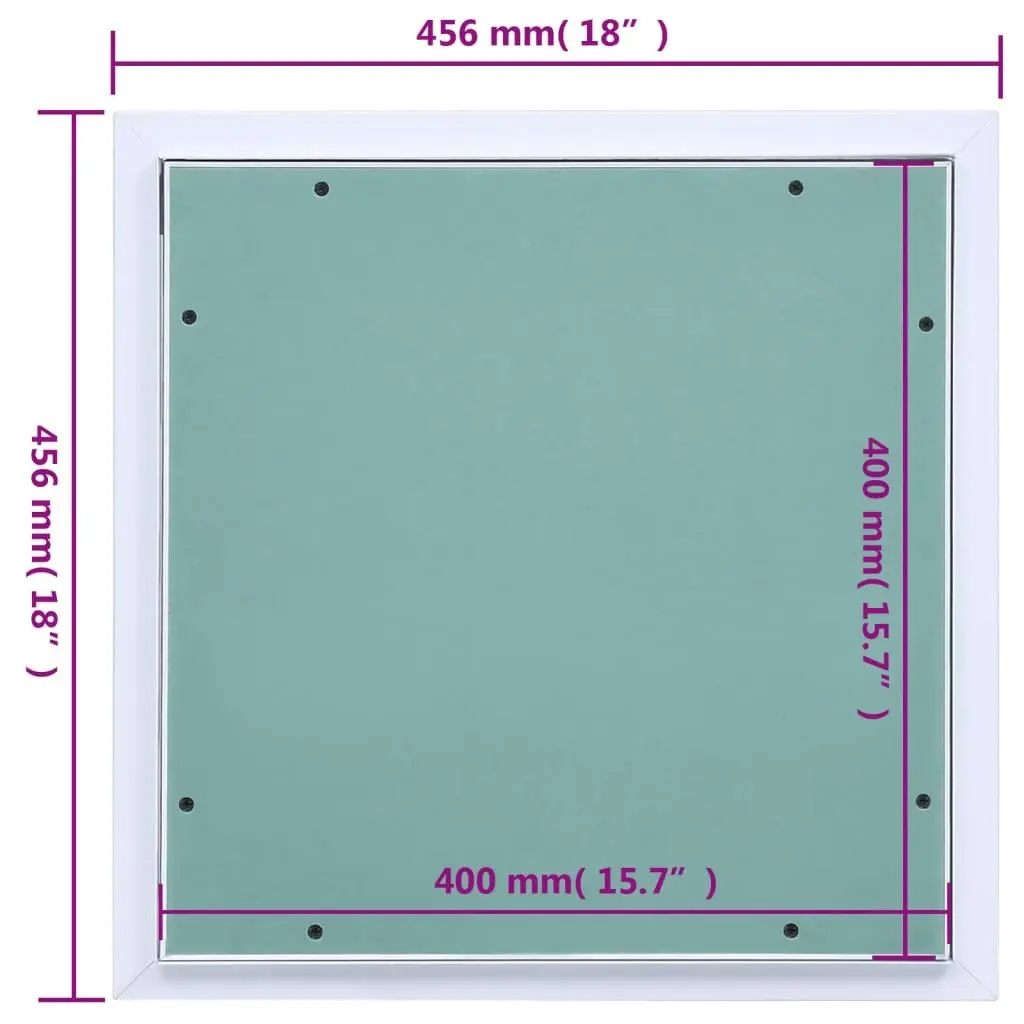 Access Panel with Aluminium Frame and Plasterboard 400x400 mm 145100