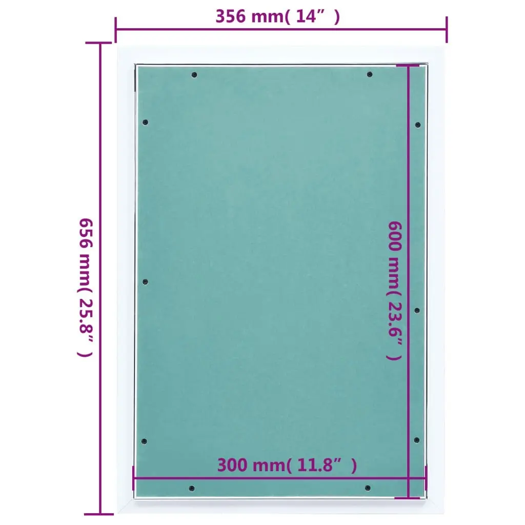 Access Panel with Aluminium Frame and Plasterboard 300x600 mm 145099