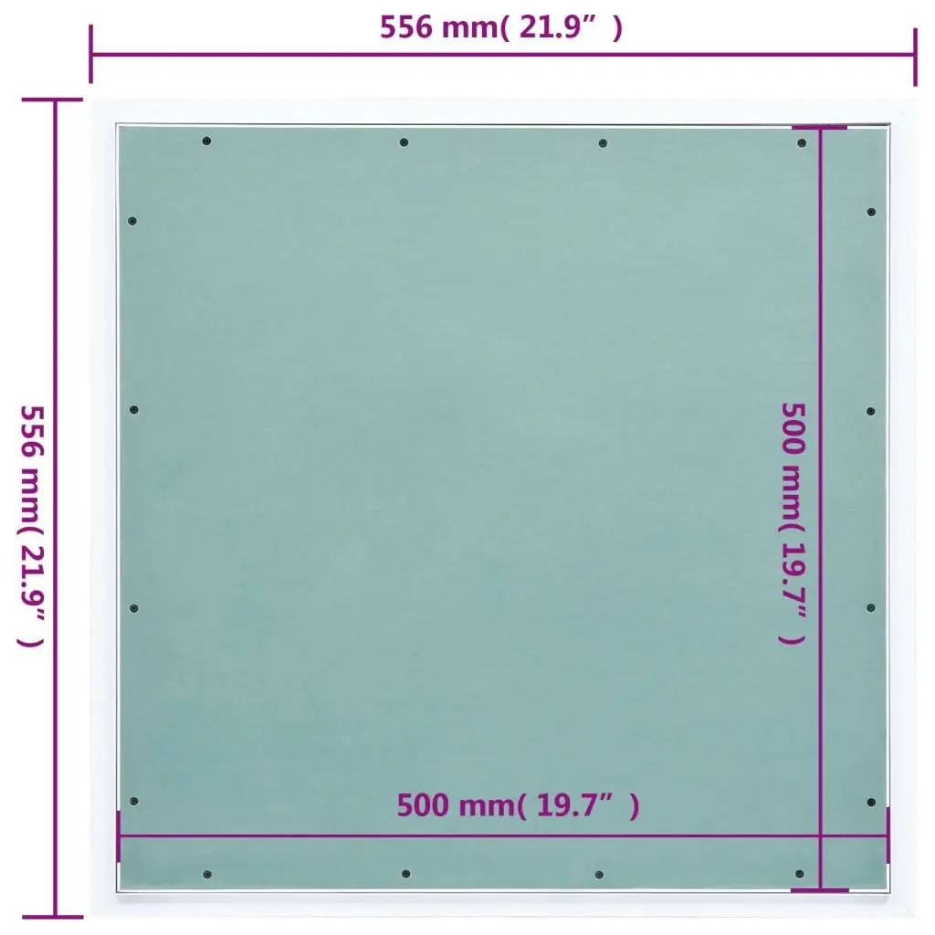 Access Panel with Aluminium Frame and Plasterboard 500x500 mm 145102