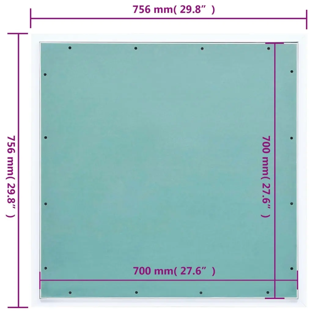 Access Panel with Aluminium Frame and Plasterboard 700x700 mm 145104