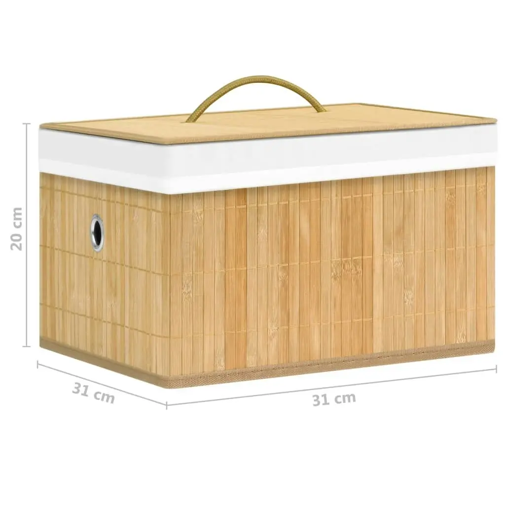 Bamboo Storage Boxes 4 pcs 320765