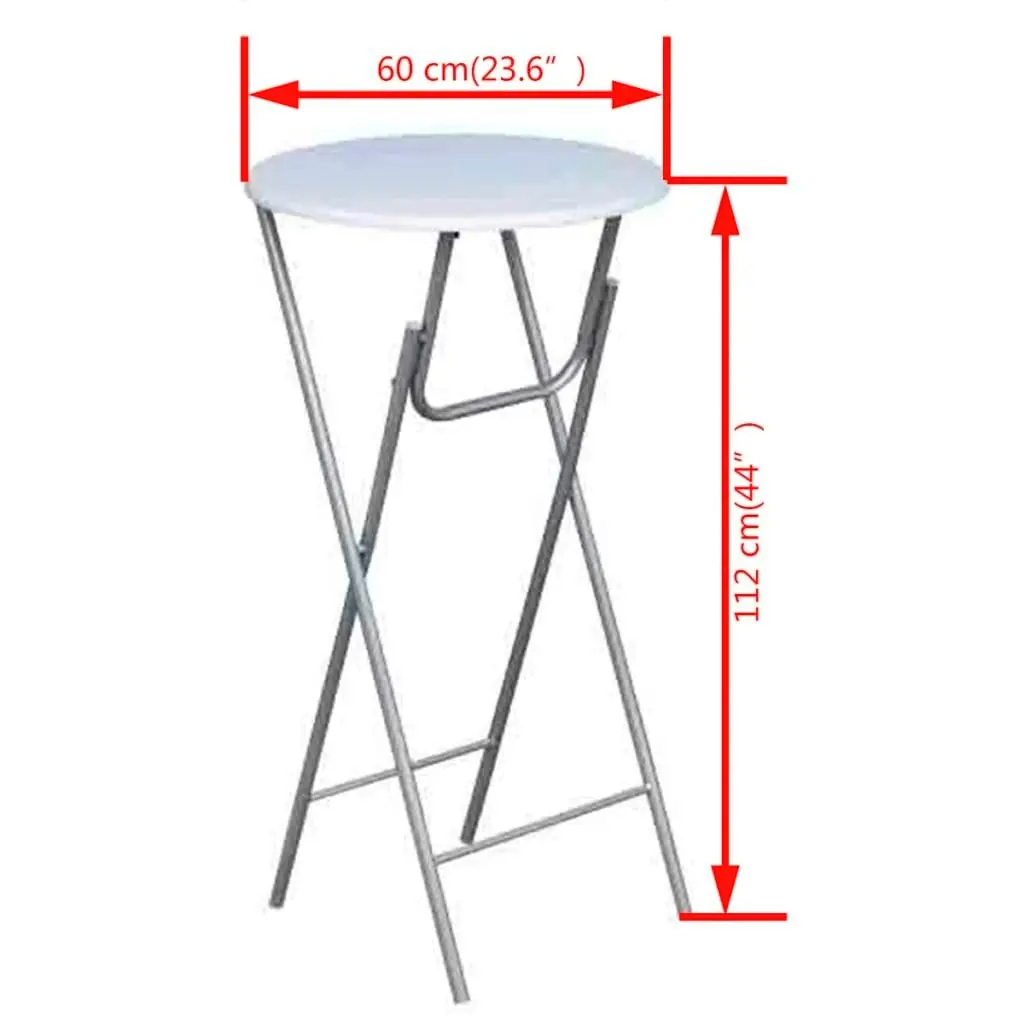 Bar Tables 4 pcs with MDF Tabletop White 60650