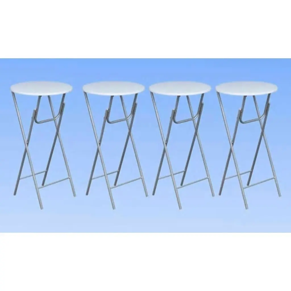 Bar Tables 4 pcs with MDF Tabletop White 60650