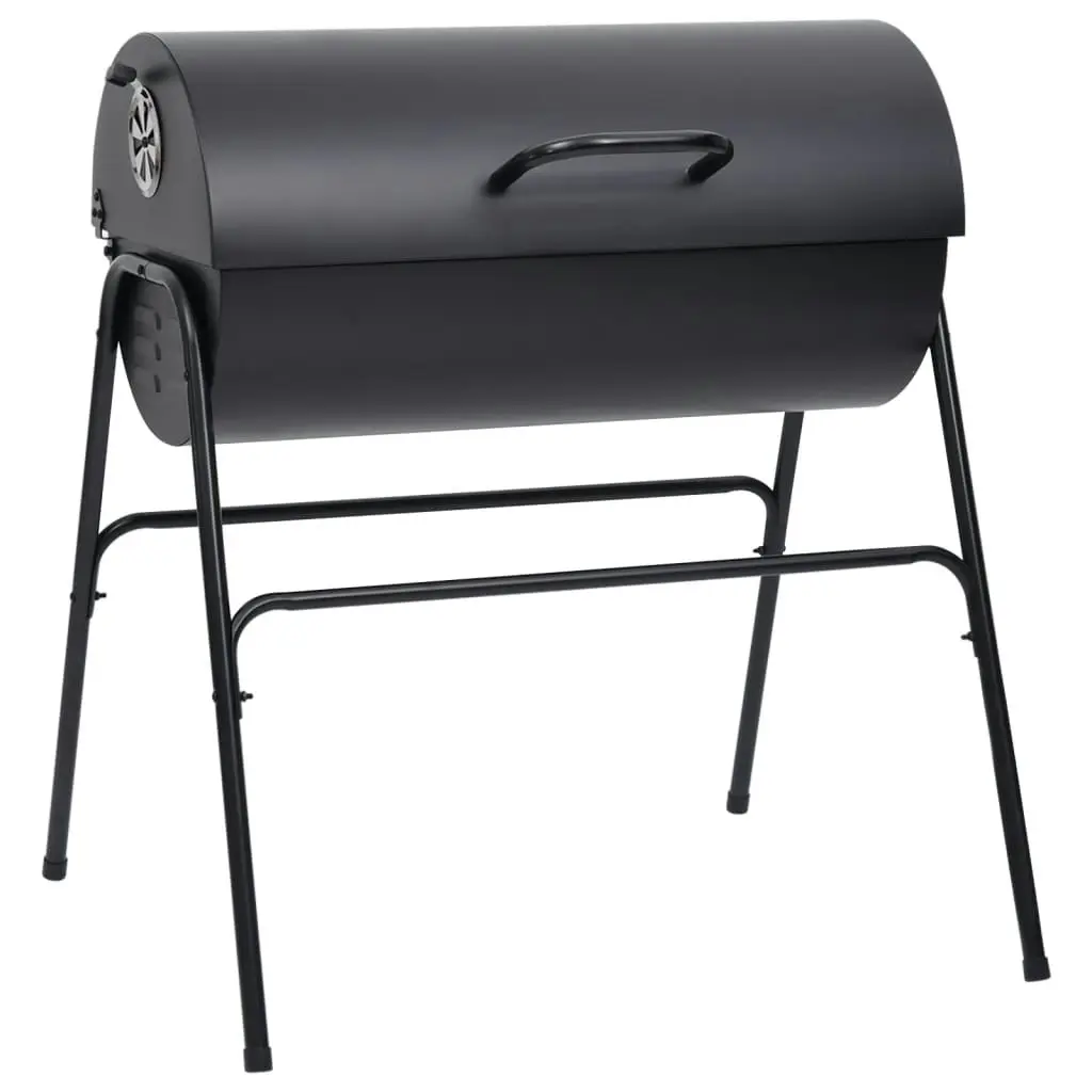 Barrel Grill with 2 Cooking Grids Black 80x95x90 cm Steel 313635