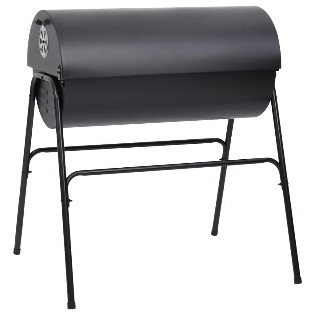 Barrel Grill with 2 Cooking Grids Black 80x95x90 cm Steel 313635