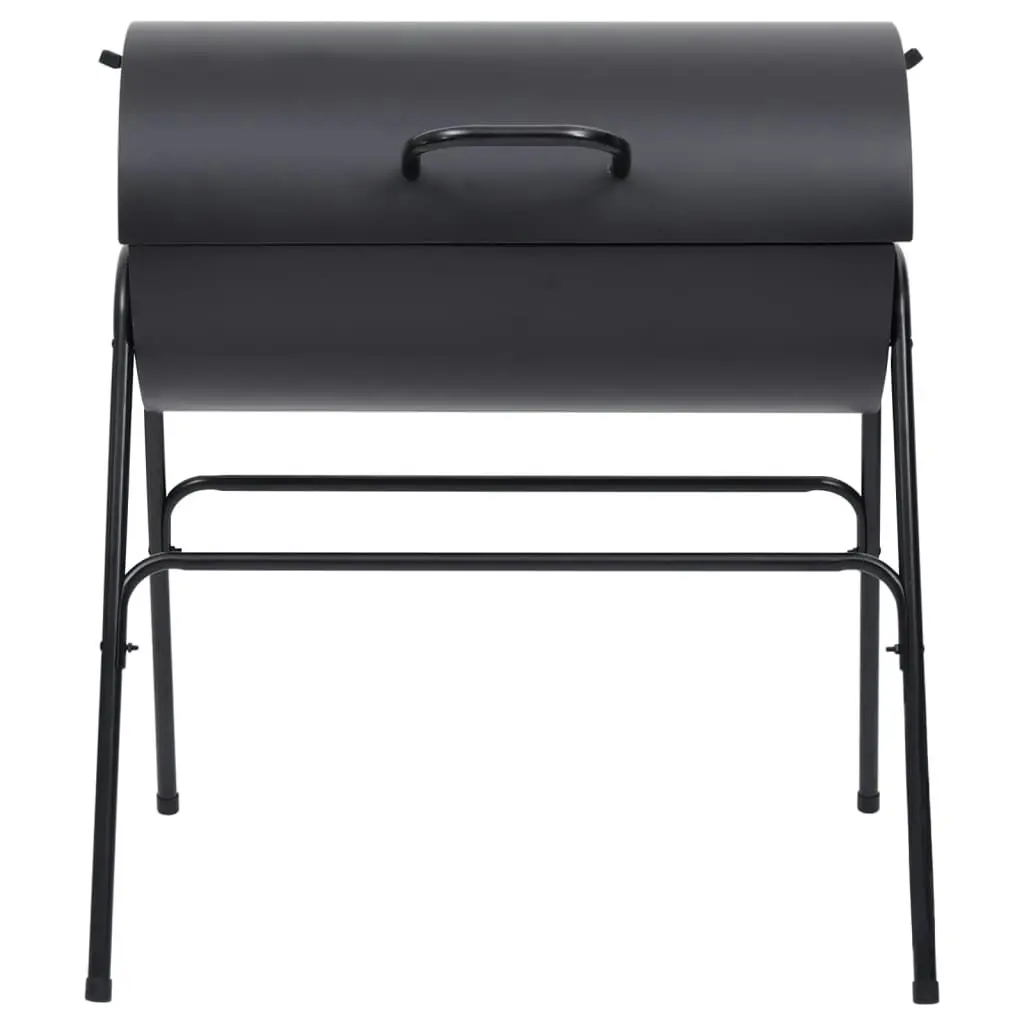 Barrel Grill with 2 Cooking Grids Black 80x95x90 cm Steel 313635