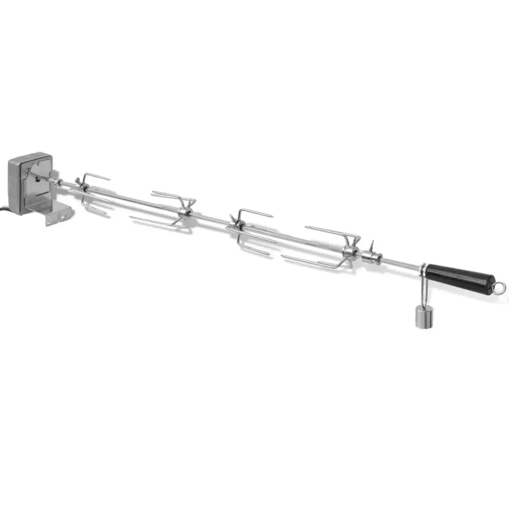 BBQ Rotisserie Spit with Motor Steel 1000 mm 42247