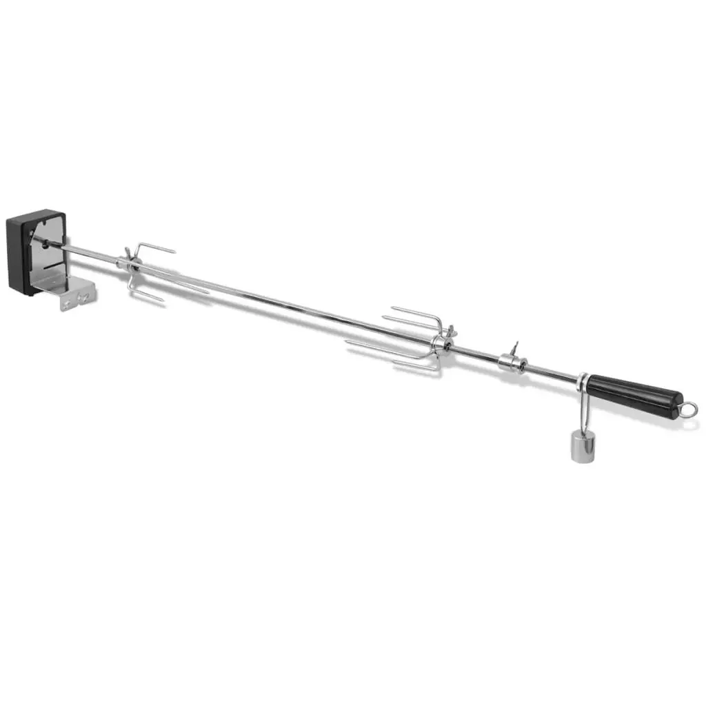 BBQ Rotisserie Spit with Motor Steel 1000 mm 42249