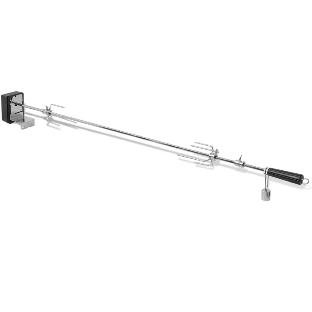 BBQ Rotisserie Spit with Motor Steel 1200 mm 42250