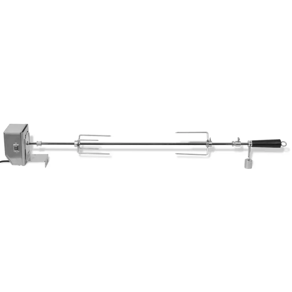 BBQ Rotisserie Spit with Professional Motor Steel 900 mm 42244