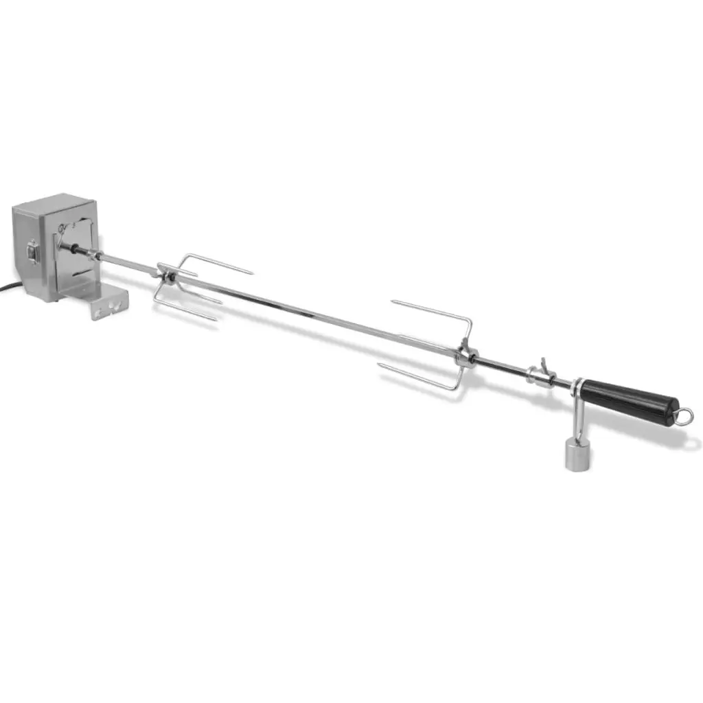 BBQ Rotisserie Spit with Professional Motor Steel 900 mm 42244