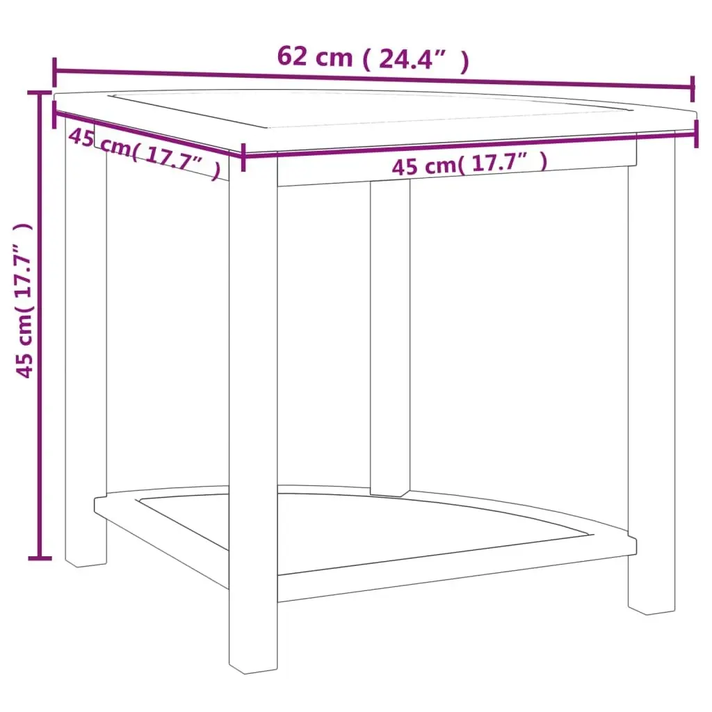 Bathroom Side Table 45x45x45 cm Solid Wood Teak 340744