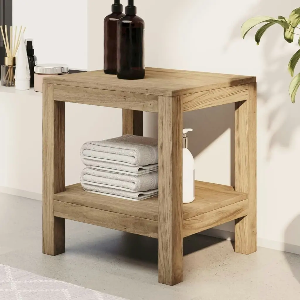 Bathroom Side Table 45x35x45 cm Solid Wood Teak 340747