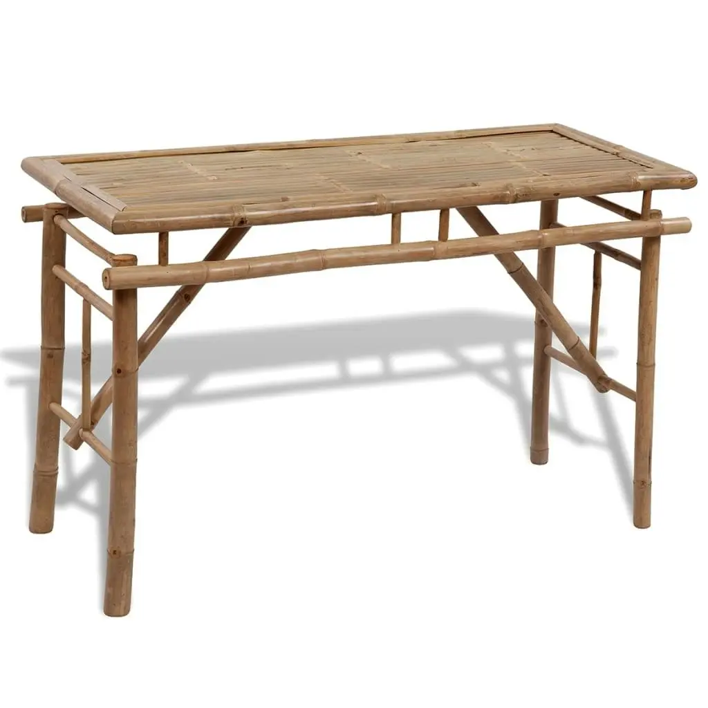 Beer Table with 2 Benches 100 cm Bamboo 41502