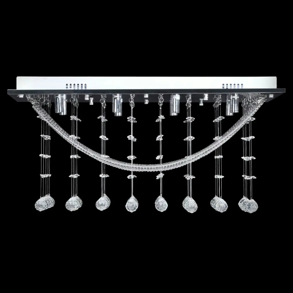 Ceiling Lamp with Glittering Glass Crystal Beads 8 x G9 29 cm 241391