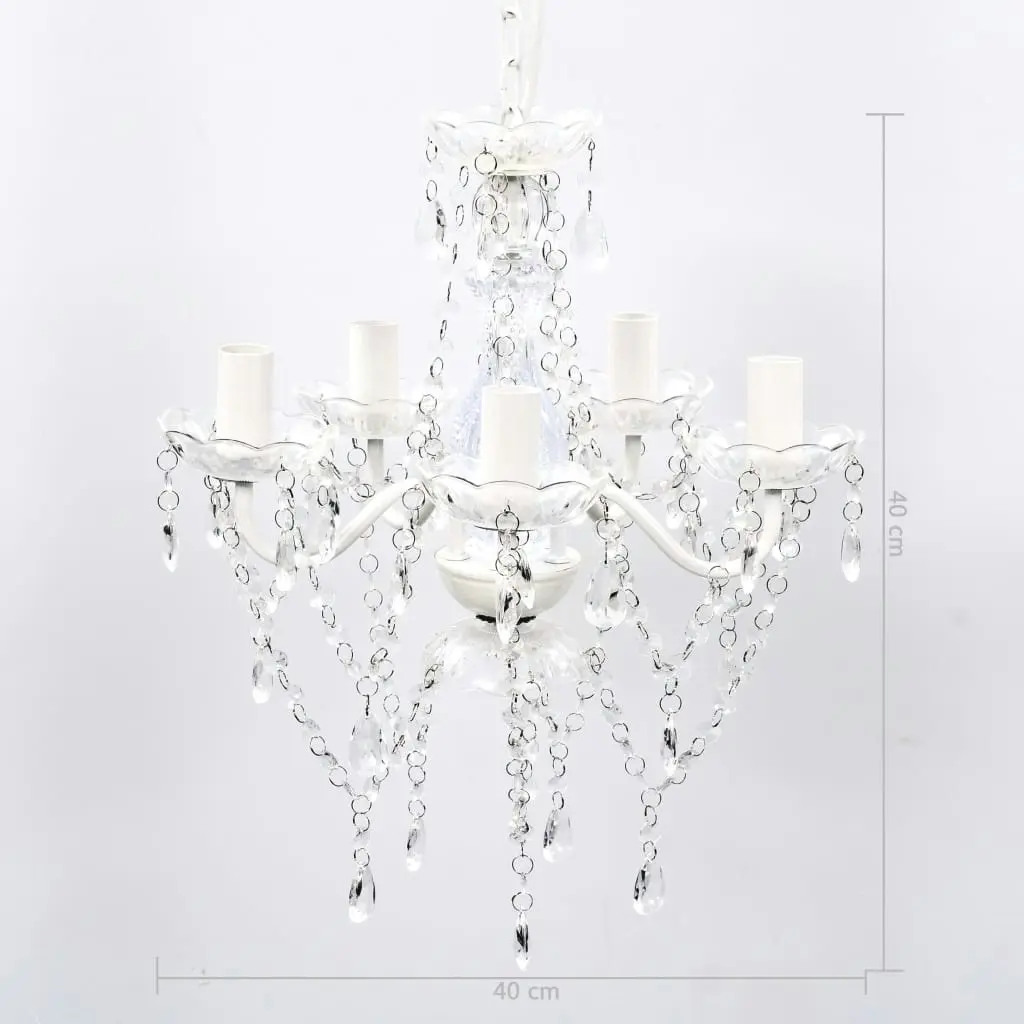 Chandelier 5 Bulbs Transparent 240309