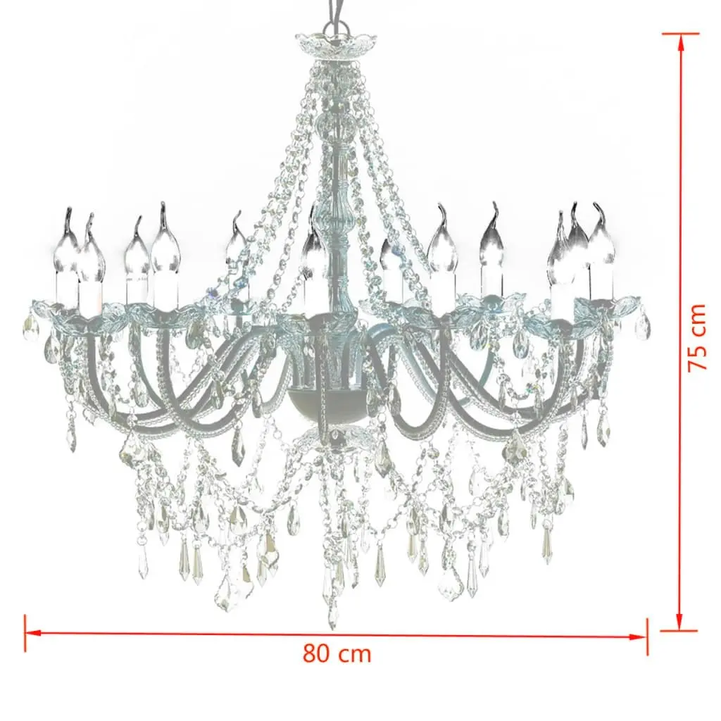 Chandelier with 1600 Crystals 60339