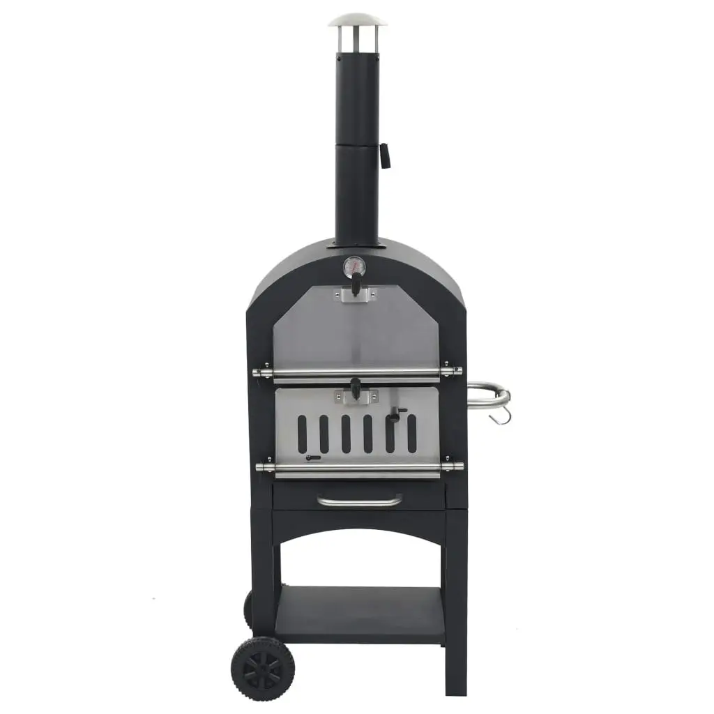 Charcoal Fired Outdoor Pizza Oven with Fireclay Stone 44279