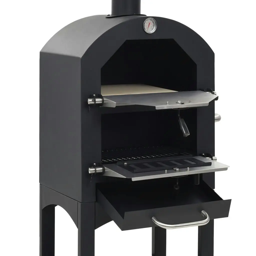 Charcoal Fired Outdoor Pizza Oven with Fireclay Stone 44279