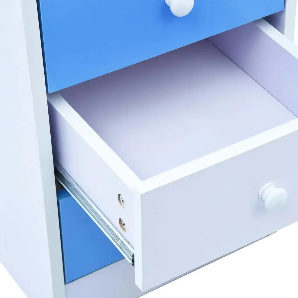 Children Drawing Study Desk Tiltable Blue and White 287446