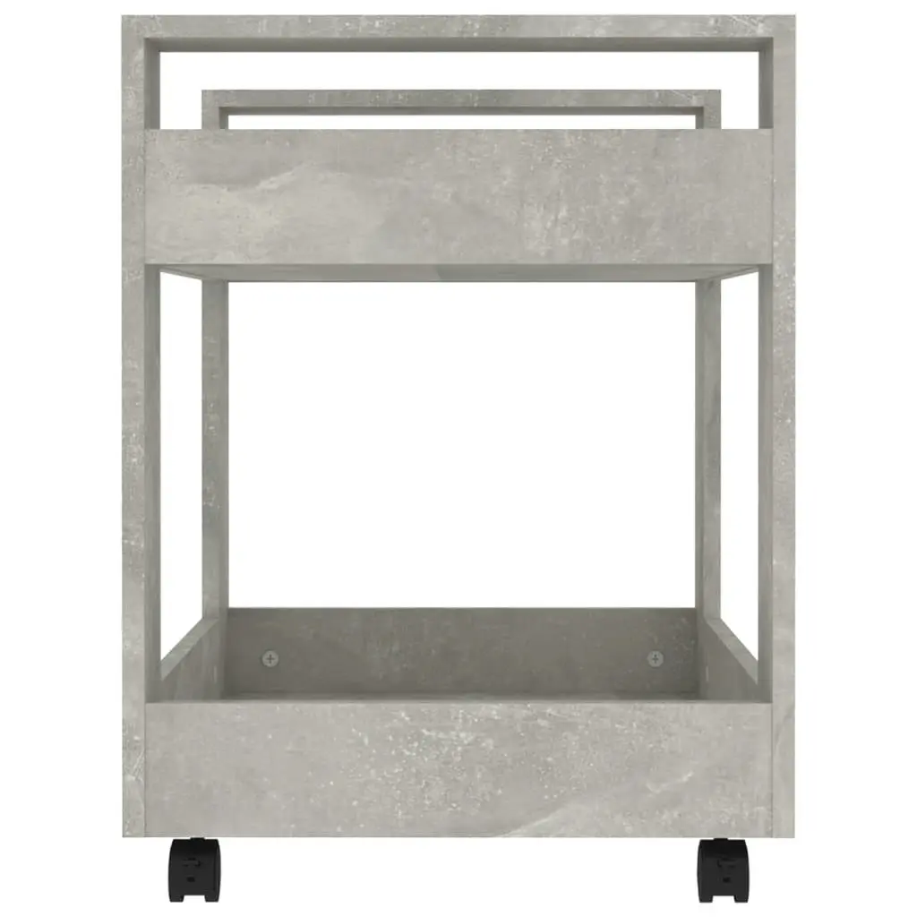 Desk Trolley Concrete Grey 60x45x60 cm Engineered Wood 816604