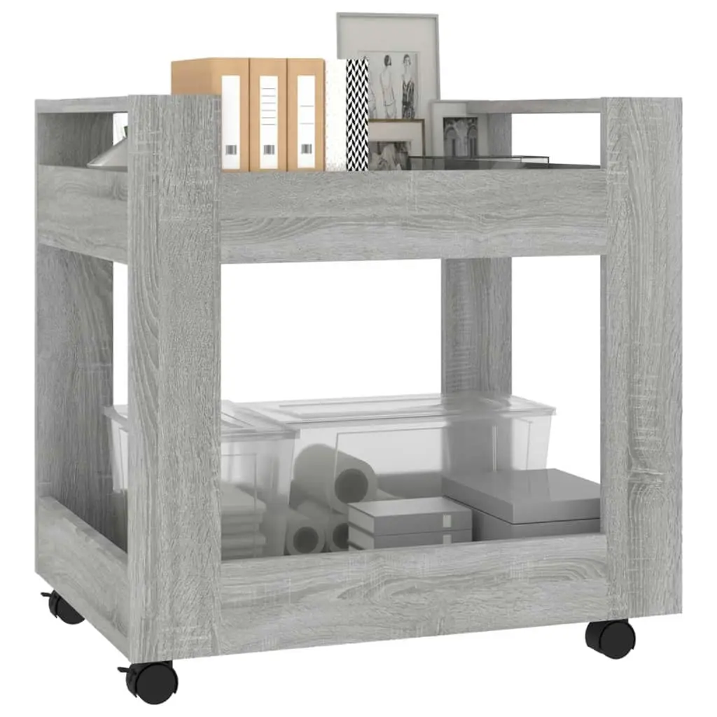 Desk Trolley Grey Sonoma 60x45x60 cm Engineered Wood 816606