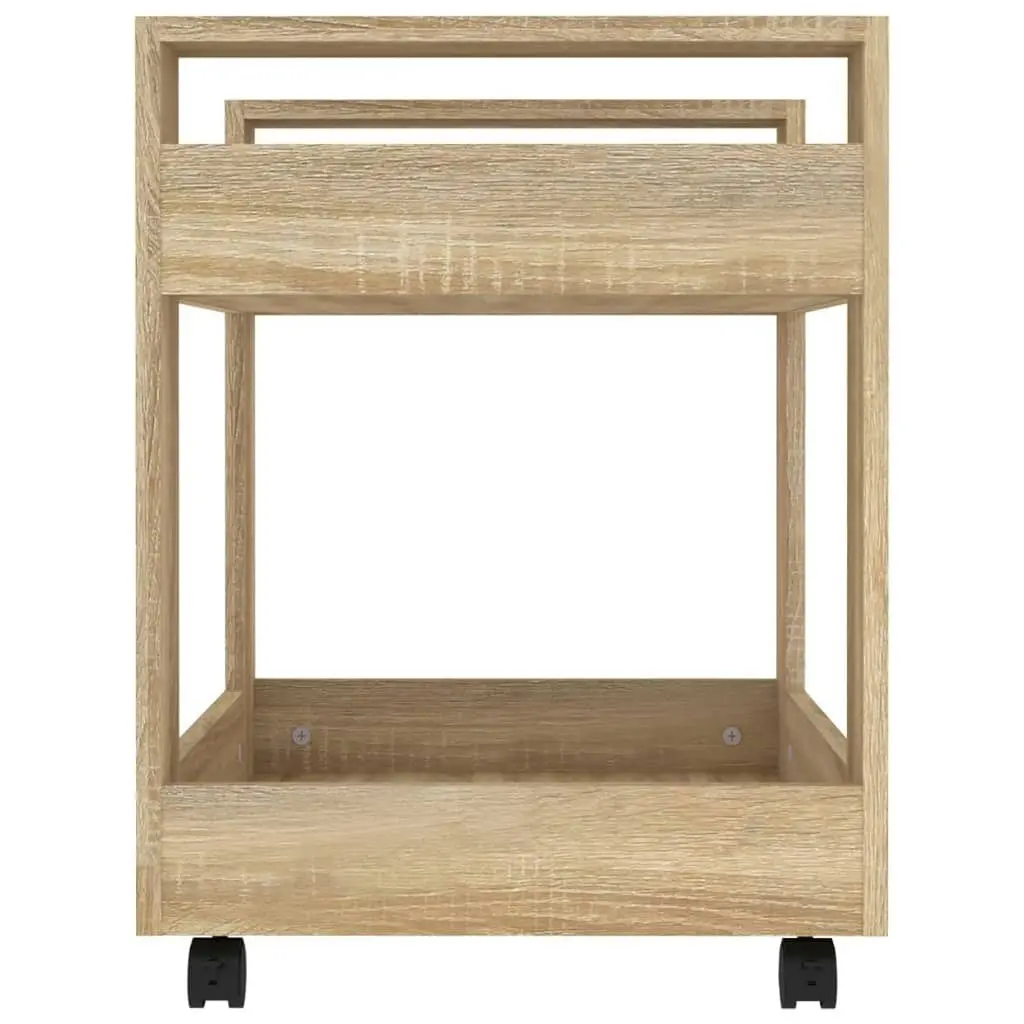 Desk Trolley Sonoma Oak 60x45x60 cm Engineered Wood 816603