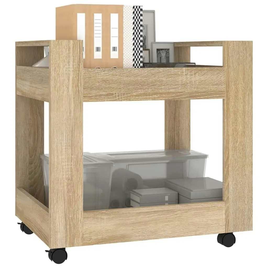 Desk Trolley Sonoma Oak 60x45x60 cm Engineered Wood 816603