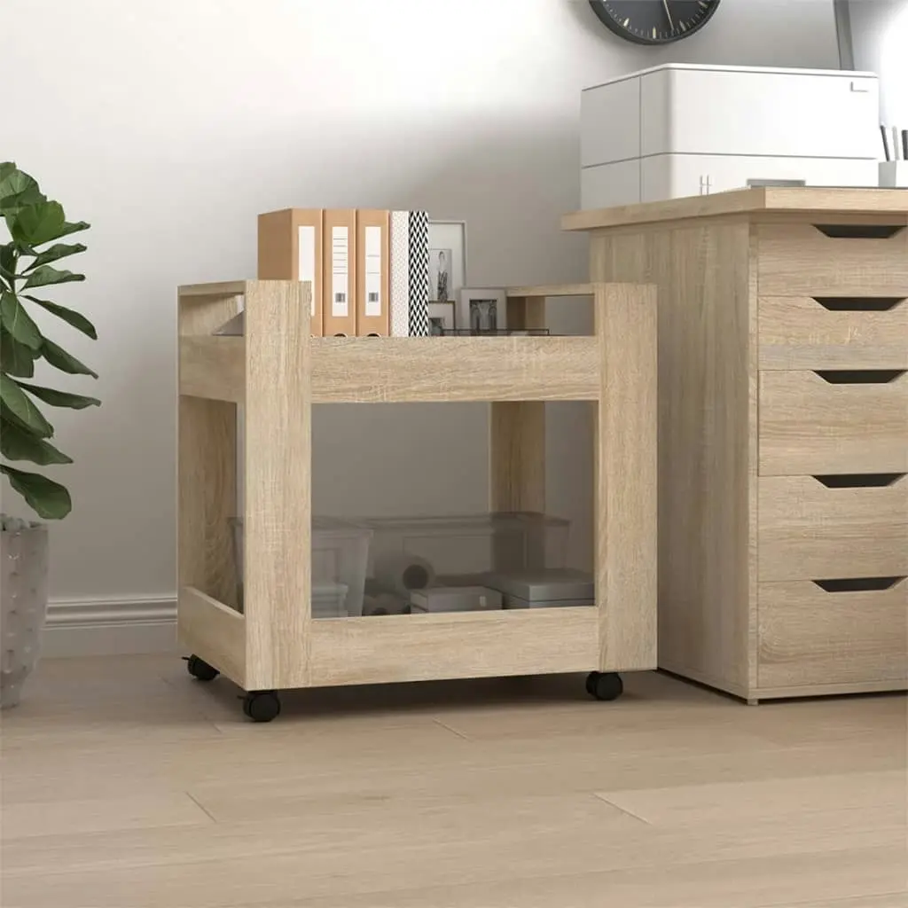 Desk Trolley Sonoma Oak 60x45x60 cm Engineered Wood 816603