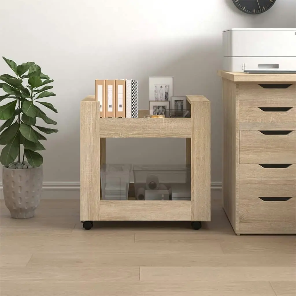 Desk Trolley Sonoma Oak 60x45x60 cm Engineered Wood 816603