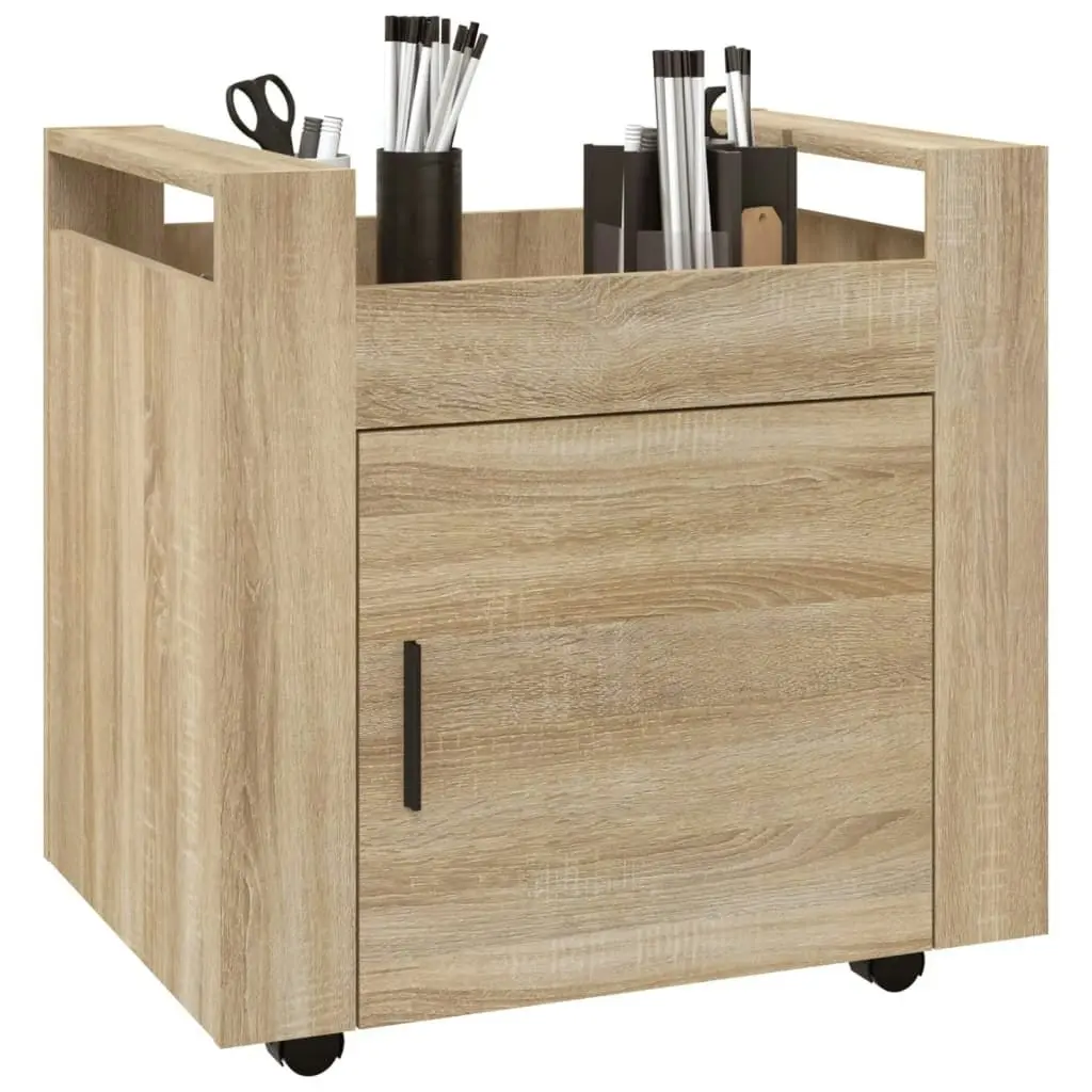 Desk Trolley Sonoma Oak 60x45x60 cm Engineered Wood 816611