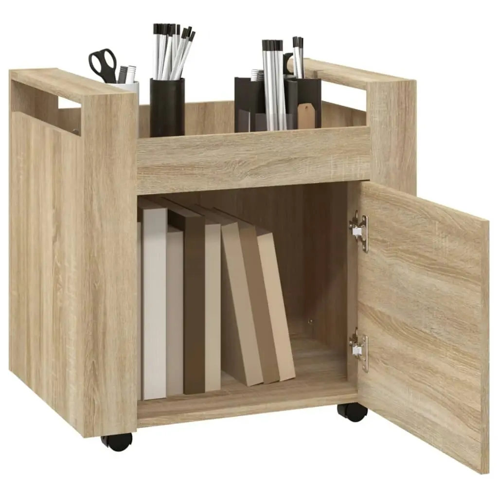 Desk Trolley Sonoma Oak 60x45x60 cm Engineered Wood 816611