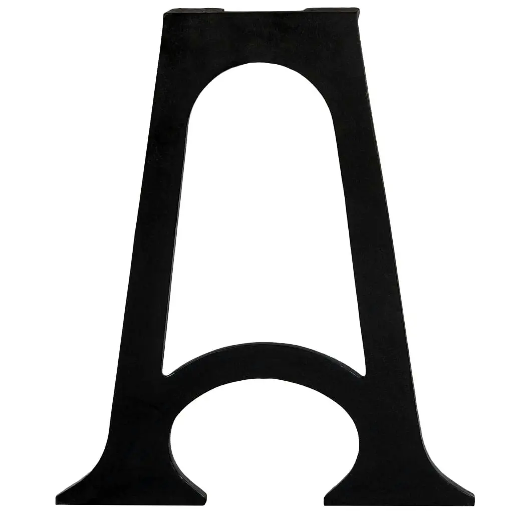 Dining Table Legs 2 pcs with Arched Base A-Frame Cast Iron 245429