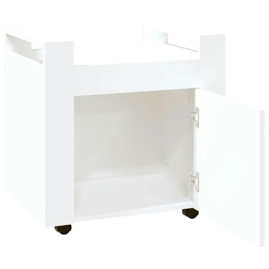 Desk Trolley White 60x45x60 cm Engineered Wood 816608