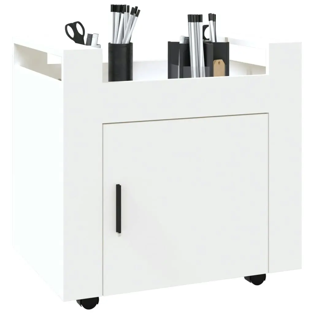 Desk Trolley White 60x45x60 cm Engineered Wood 816608