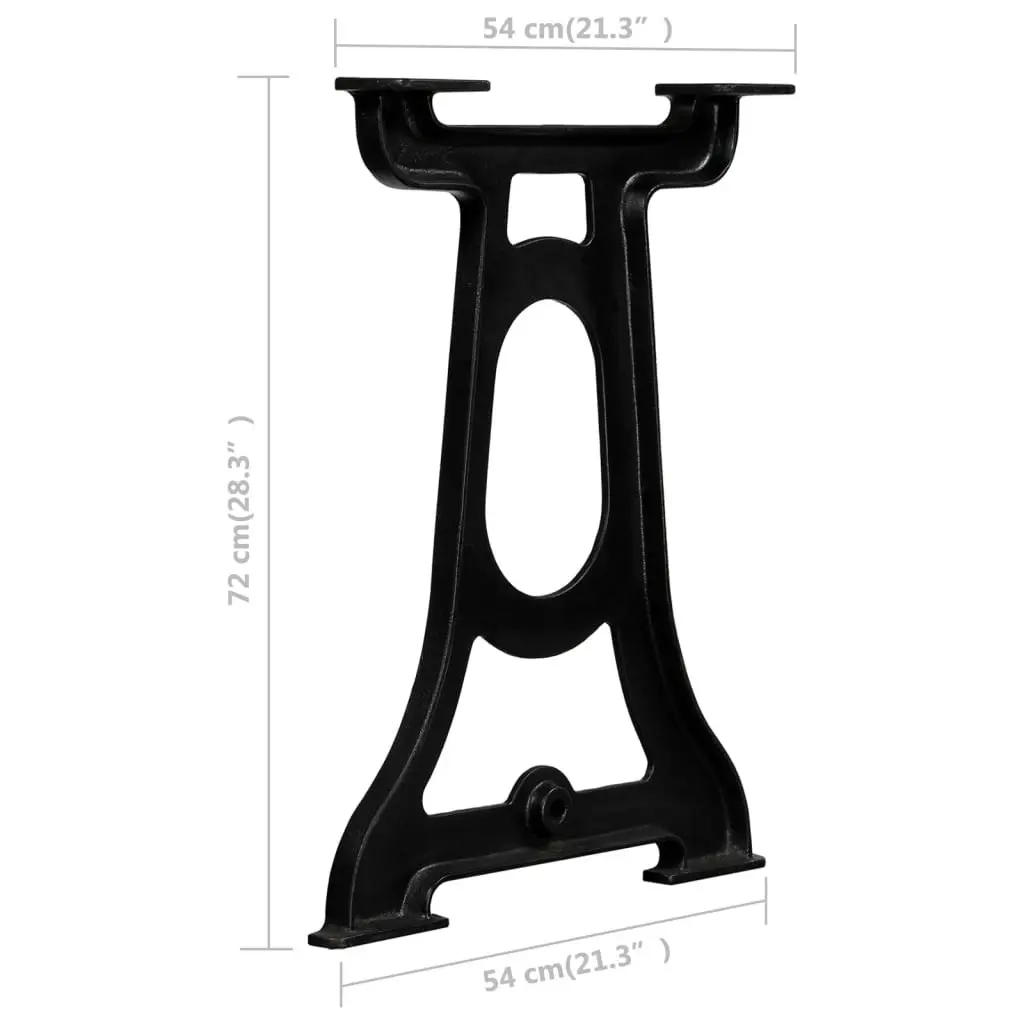 Dining Table Legs 2 pcs Y-Frame Cast Iron 245423