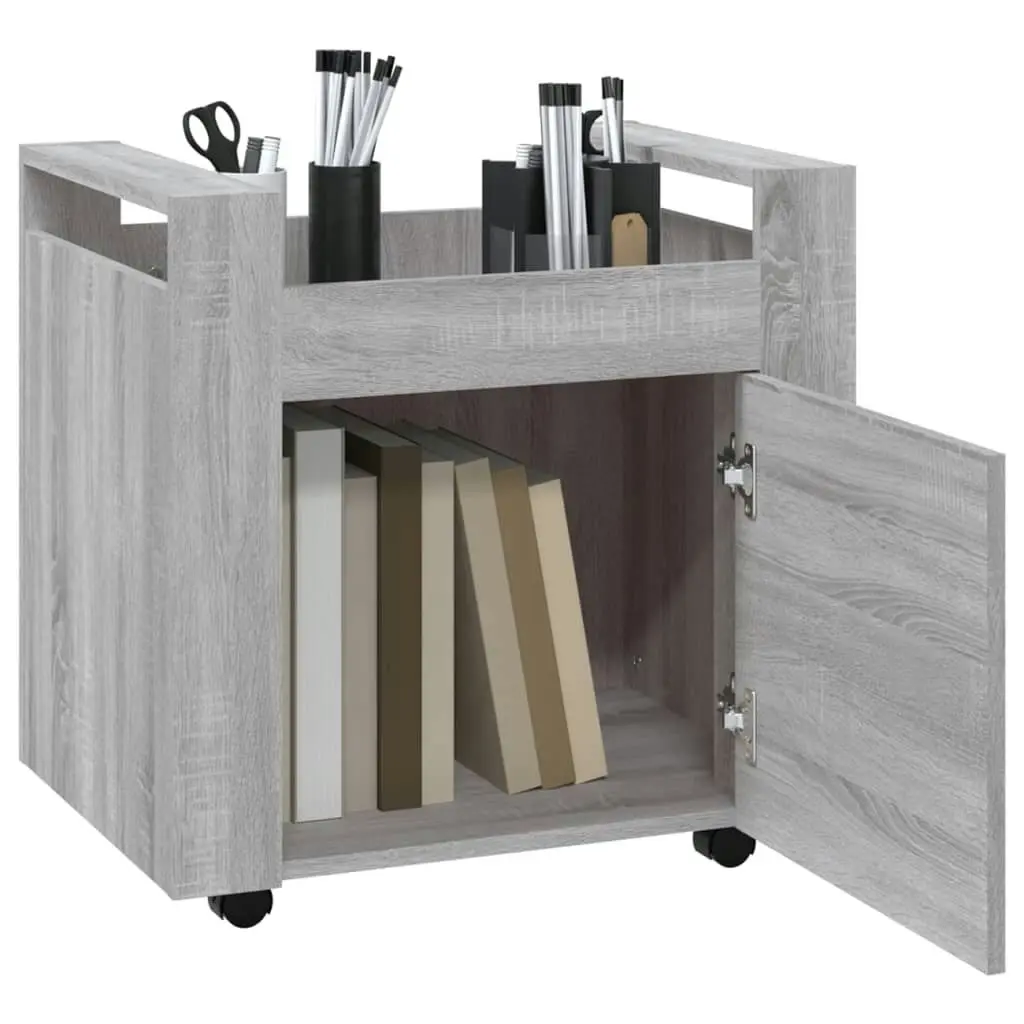 Desk Trolley Grey Sonoma 60x45x60 cm Engineered Wood 816614