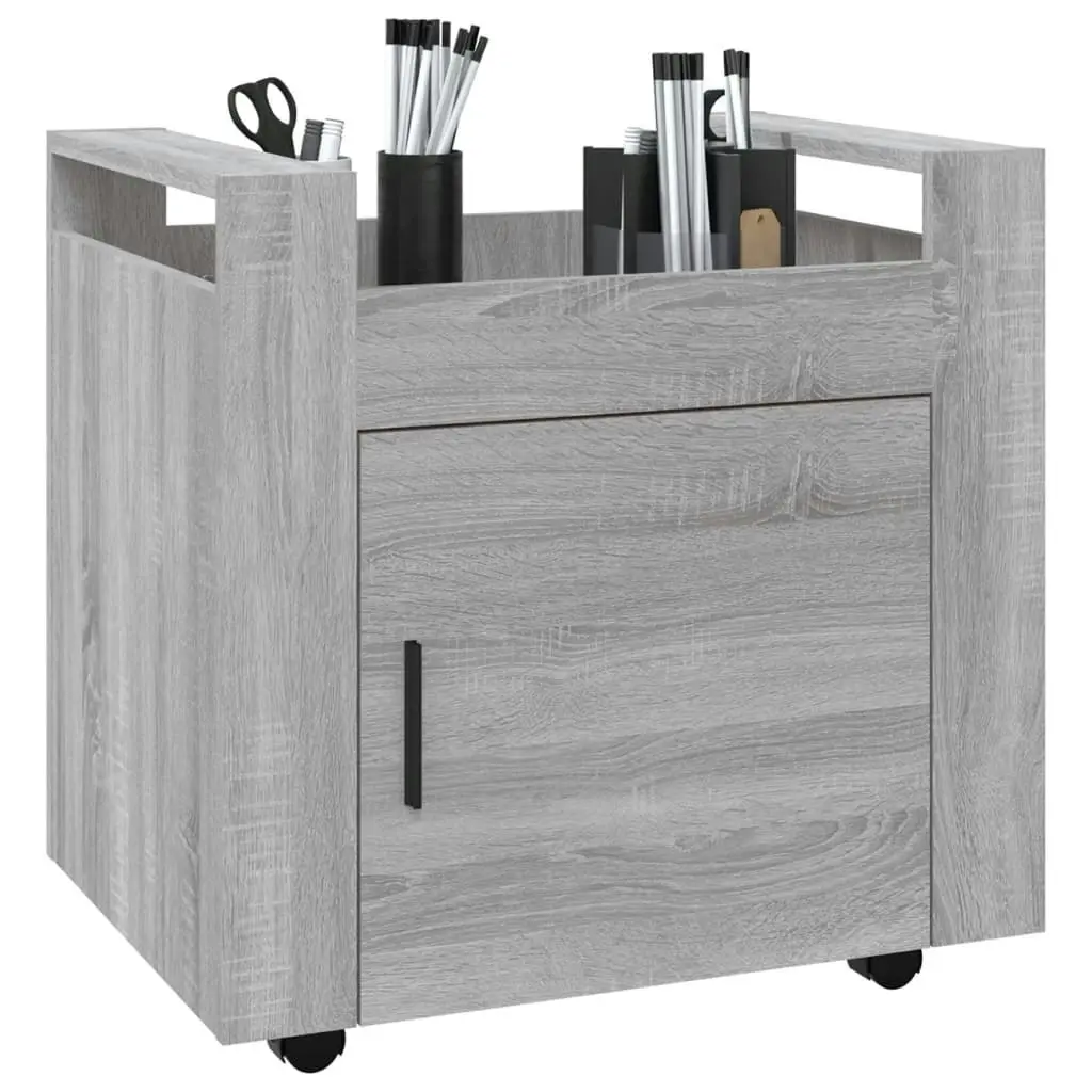 Desk Trolley Grey Sonoma 60x45x60 cm Engineered Wood 816614