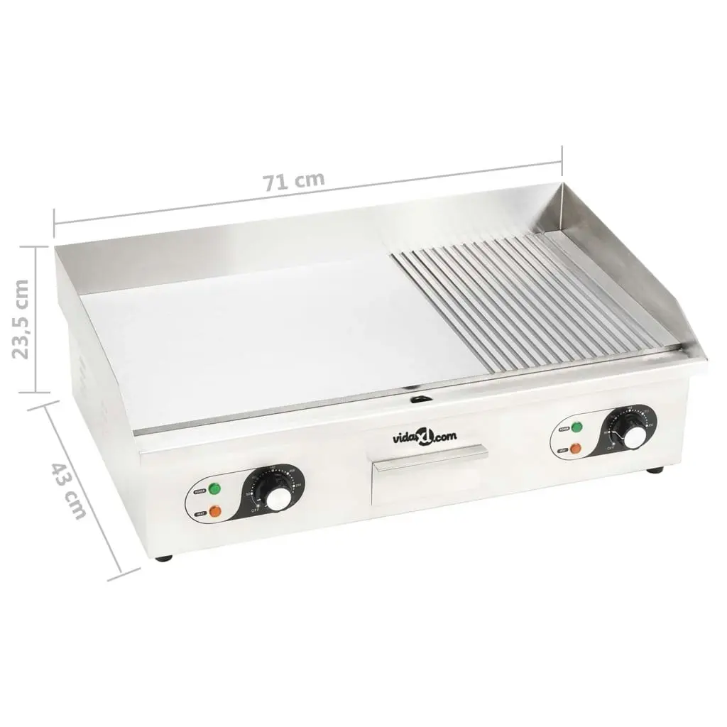 Electric Griddle Stainless Steel 4400 W 71x43x23.5 cm 51252